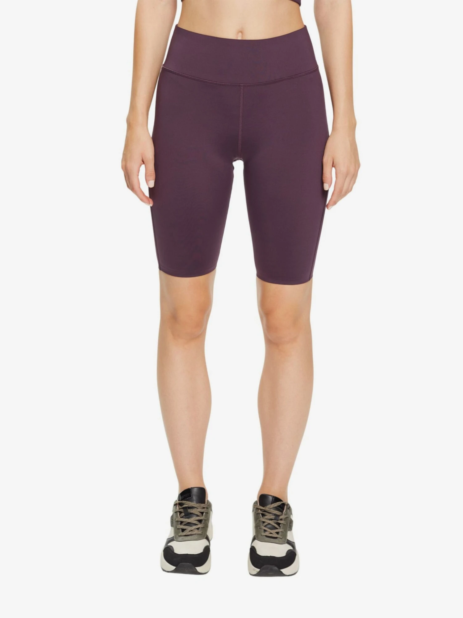 Shorts Skinny Sportbroek Dames Aubergine 4 Shorts Skinny Sportbroek Dames Aubergine - Afbeelding 2