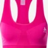 Odlo Medium Support Bustier Sport Bh Dames Fuchsia / Donkerroze