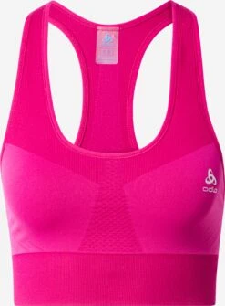 Odlo Medium Support Bustier Sport Bh Dames Fuchsia / Donkerroze