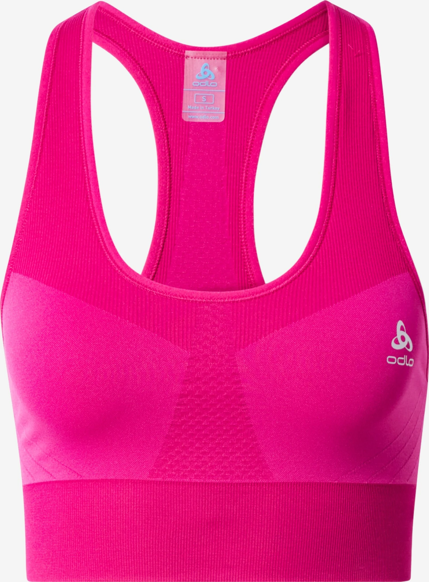 Odlo Medium Support Bustier Sport Bh Dames Fuchsia / Donkerroze 3 Odlo Medium Support Bustier Sport Bh Dames Fuchsia / Donkerroze