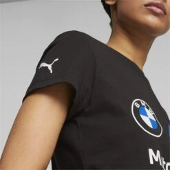 Puma T-shirts Functioneel Shirt BMW M Motorsport Essentials Dames Zwart -Sportieve Outfit Winkel 0afe19b6be528e09fd2ca4faa5fed143