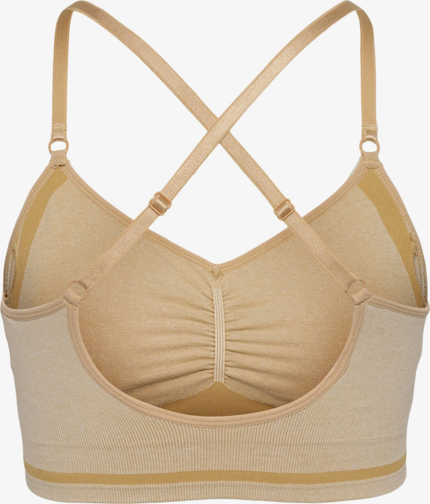 Hummel Low Support Bustier Sport Bh Dames Geel / Geel Gemêleerd 4 Hummel Low Support Bustier Sport Bh Dames Geel / Geel Gemêleerd - Afbeelding 2