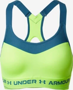 Under Armour High Support Bustier Sport Bh Dames Hemelsblauw / Lichtgroen