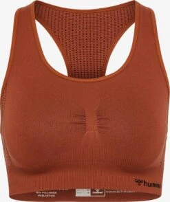 Hummel High Support Bustier Sport Bh Dames Kastanjebruin