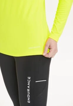 Endurance Longsleeves Functioneel Shirt Tusina Dames Neongeel / Donkergrijs -Sportieve Outfit Winkel 1ed87efd74f7119f45e4299c1b40c94c
