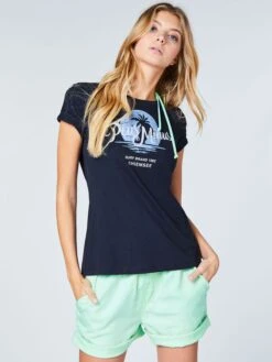 Chiemsee T-shirts Functioneel Shirt Dames Nachtblauw -Sportieve Outfit Winkel 229fc67b9180e9fe1e00dc65cd0e4293