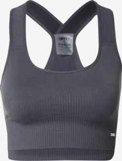Aim'n Medium Support Bustier Sport Bh Dames Donkergrijs