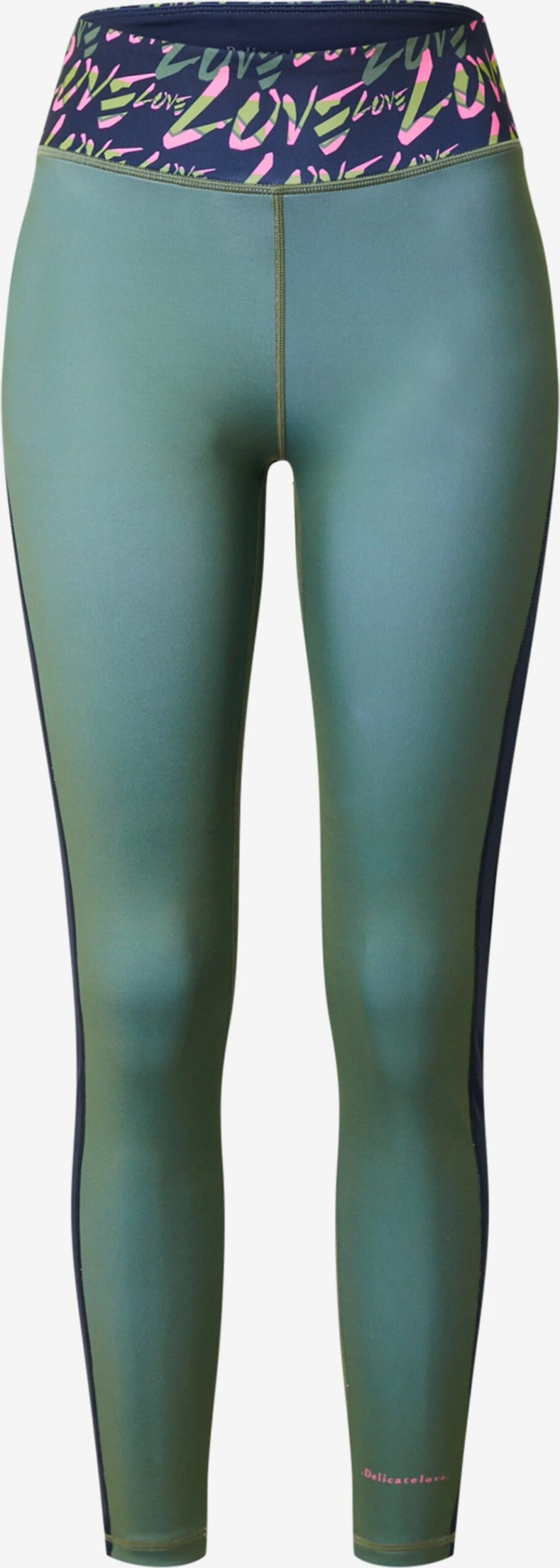 Sportleggings Skinny Sportbroek Love Dames Kaki 3 Sportleggings Skinny Sportbroek Love Dames Kaki