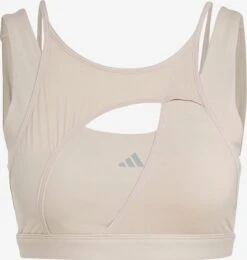 ADIDAS PERFORMANCE Medium Support Bustier Sport Bh Powerimpact Luxe Dames Beige