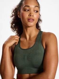 Hummel High Support Bustier Sport Bh Dames Donkergroen -Sportieve Outfit Winkel 40ec4d7cac01fbec4df67addd1a823bd