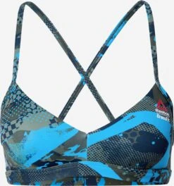Low Support Bustier Sport Bh Dames Blauw