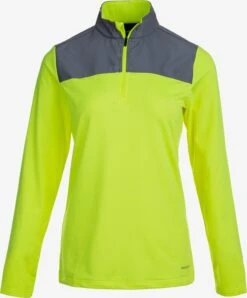 Endurance Longsleeves Functioneel Shirt Tusina Dames Neongeel / Donkergrijs