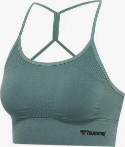 Hummel Low Support Bustier Sport Bh TIFFY Dames Donkergroen -Sportieve Outfit Winkel 53d6a6cb05d356f5b1547764179d8170