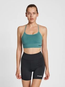 Hummel Low Support Bustier Sport Bh TIFFY Dames Donkergroen -Sportieve Outfit Winkel 5d02f490d5eaf13212c459be6e1ff206