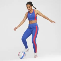 Puma Sporttops Bustier Sporttop BLAZE Dames Blauw -Sportieve Outfit Winkel 5e7af4ad54e57dfb83dd8efa1b955d3f