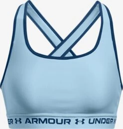 Under Armour Medium Support Bustier Sport Bh Mid Crossback Dames Blauw / Marine
