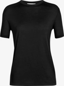 Icebreaker T-shirts Functioneel Shirt W Granary SS Dames Zwart