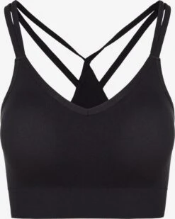 ATHLECIA Medium Support Bustier Sport Bh LINEA SEAMLESS Dames Zwart
