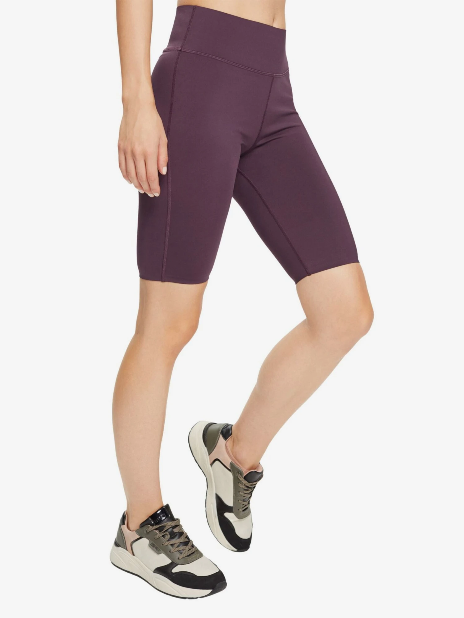 Shorts Skinny Sportbroek Dames Aubergine 5 Shorts Skinny Sportbroek Dames Aubergine - Afbeelding 3