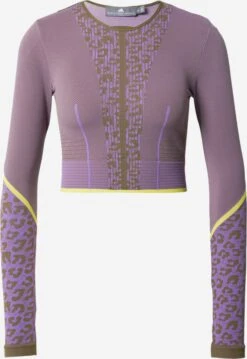Adidas By Stella Mccartney Longsleeves Functioneel Shirt Dames Olijfgroen / Lichtgroen