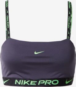 Nike Medium Support Bustier Sport Bh Dames Donkergrijs