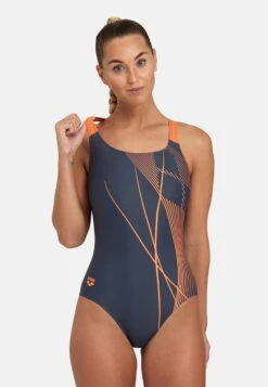 Arena Badpakken Bustier Sportbadpak Dames Nachtblauw -Sportieve Outfit Winkel 74dc9df066ae864106b971c8bd142730