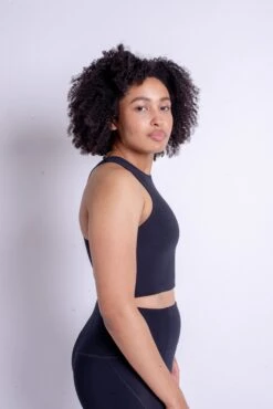 Girlfriend Collective Medium Support Bustier Sport Bh Dylan Dames Zwart -Sportieve Outfit Winkel 7faf8ae3e7d48ee39b458ea569310efa