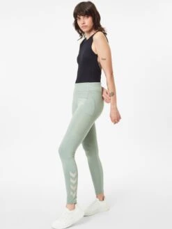 Hummel Sportleggings Skinny Sportbroek Chipo Dames Pastelgroen -Sportieve Outfit Winkel 803ab97429fa3f82c45f04aefabc3486