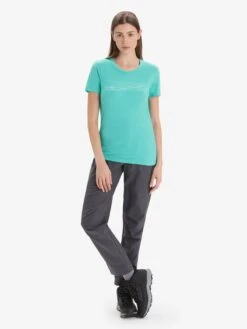 Icebreaker T-shirts Functioneel Shirt Tech Lite II Dames Blauw -Sportieve Outfit Winkel 83bd13e43e0d0621c177816c14cc00ba