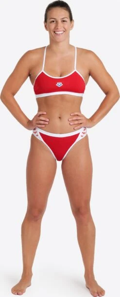 Arena Bikinis Bustier Sportbikini Dames Rood -Sportieve Outfit Winkel 84fab36725348889019ca8928291045d