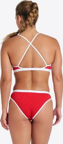 Arena Bikinis Bustier Sportbikini Dames Rood -Sportieve Outfit Winkel 8fcd35ed99710eb1e73085325fc4f1d3