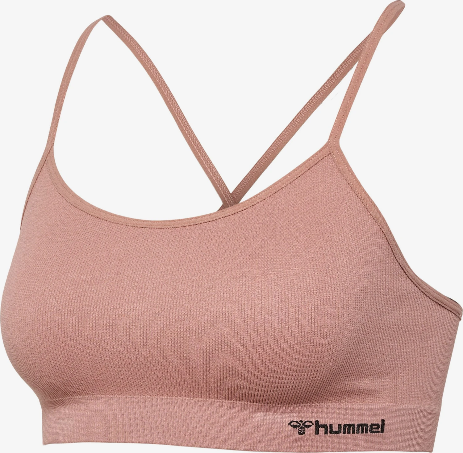 Hummel Low Support Bustier Sport Bh Juno Dames Lichtgrijs / Lichtroze 4 Hummel Low Support Bustier Sport Bh Juno Dames Lichtgrijs / Lichtroze - Afbeelding 2