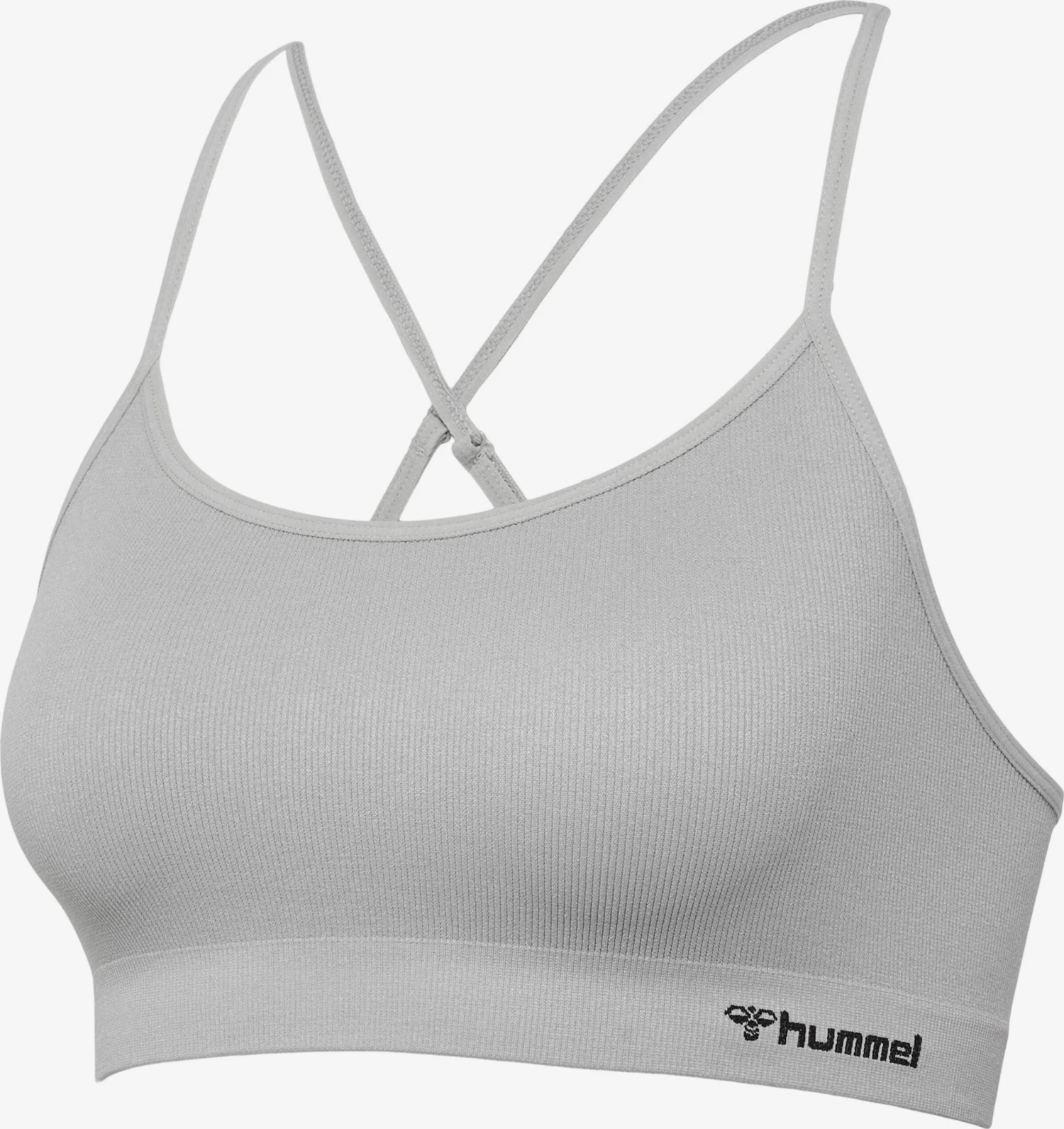 Hummel Low Support Bustier Sport Bh Juno Dames Lichtgrijs / Lichtroze 5 Hummel Low Support Bustier Sport Bh Juno Dames Lichtgrijs / Lichtroze - Afbeelding 3