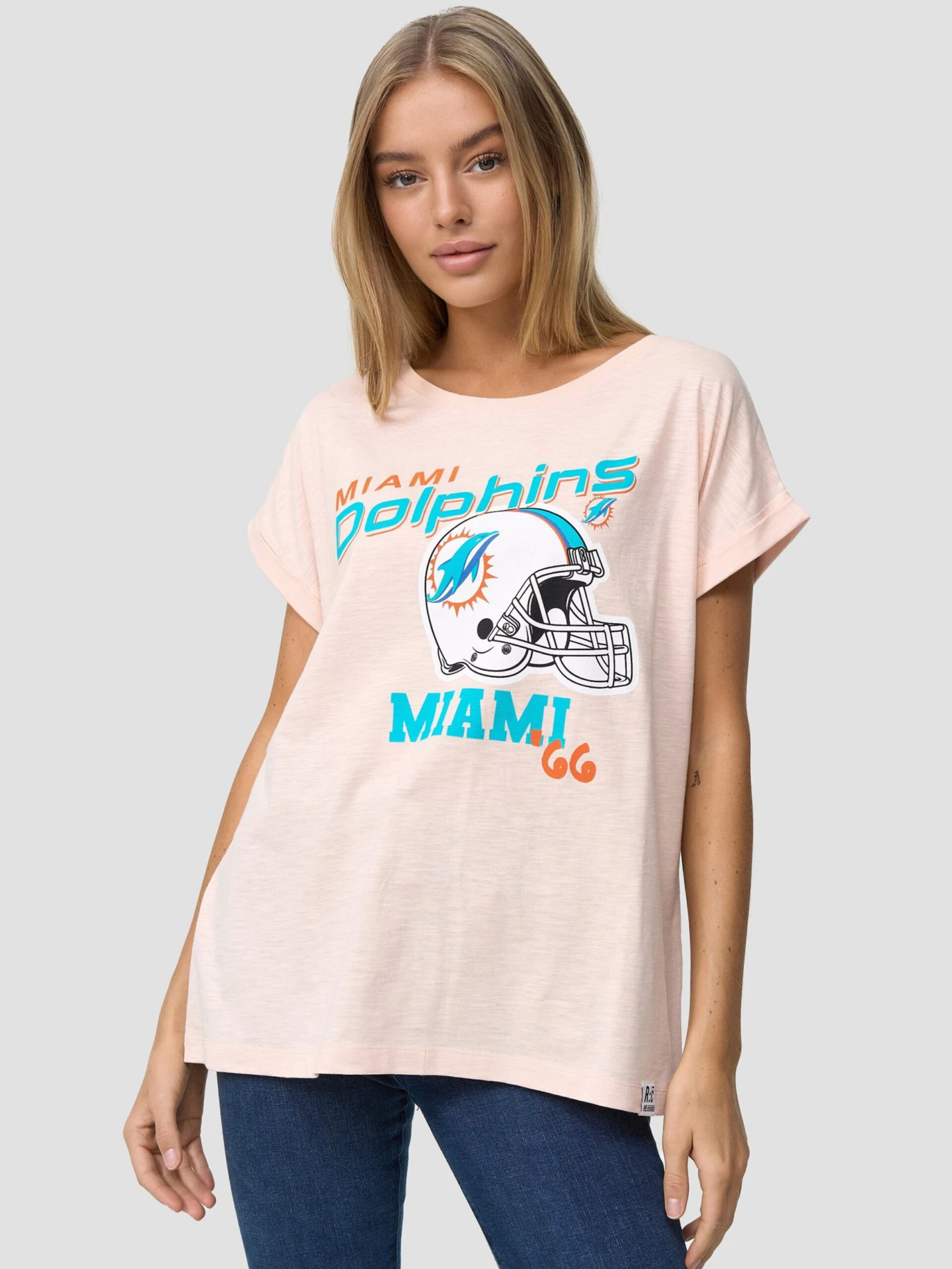 T-shirts Functioneel Shirt Miami Dolphins Dames Pastelroze 5 T-shirts Functioneel Shirt Miami Dolphins Dames Pastelroze - Afbeelding 3