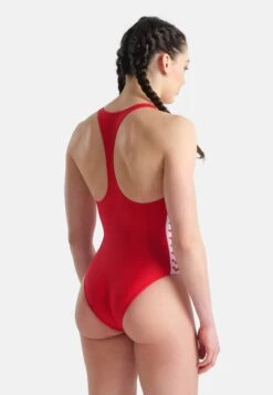 Arena Badpakken Bustier Sportbadpak Dames Rood -Sportieve Outfit Winkel 9827e8a272656dc46acfc2d4d419341f