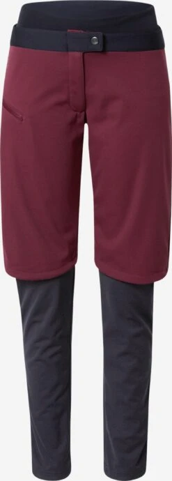 VAUDE Trainingsbroeken Regular Outdoorbroek Moab Dames Bourgogne / Zwart