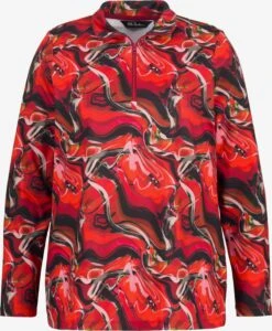 Ulla Popken Longsleeves Functioneel Shirt Dames Rood / Wijnrood