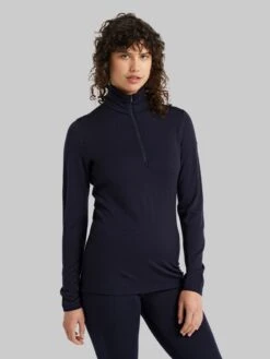 Icebreaker Longsleeves Functioneel Shirt Dames Navy -Sportieve Outfit Winkel a517dd1540a7a21b1f8ebaf6823fa46a