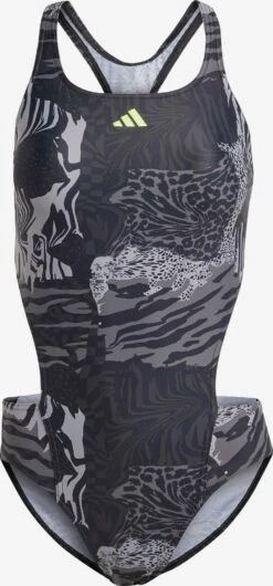 ADIDAS PERFORMANCE Badpakken Bustier Sportbadpak Dames Grijs