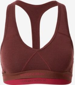 Icebreaker Low Support Bustier Sport Bh Sprite Dames Bordeaux / Cranberry