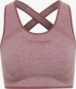 Hummel High Support Bustier Sport Bh Dames Donkerroze
