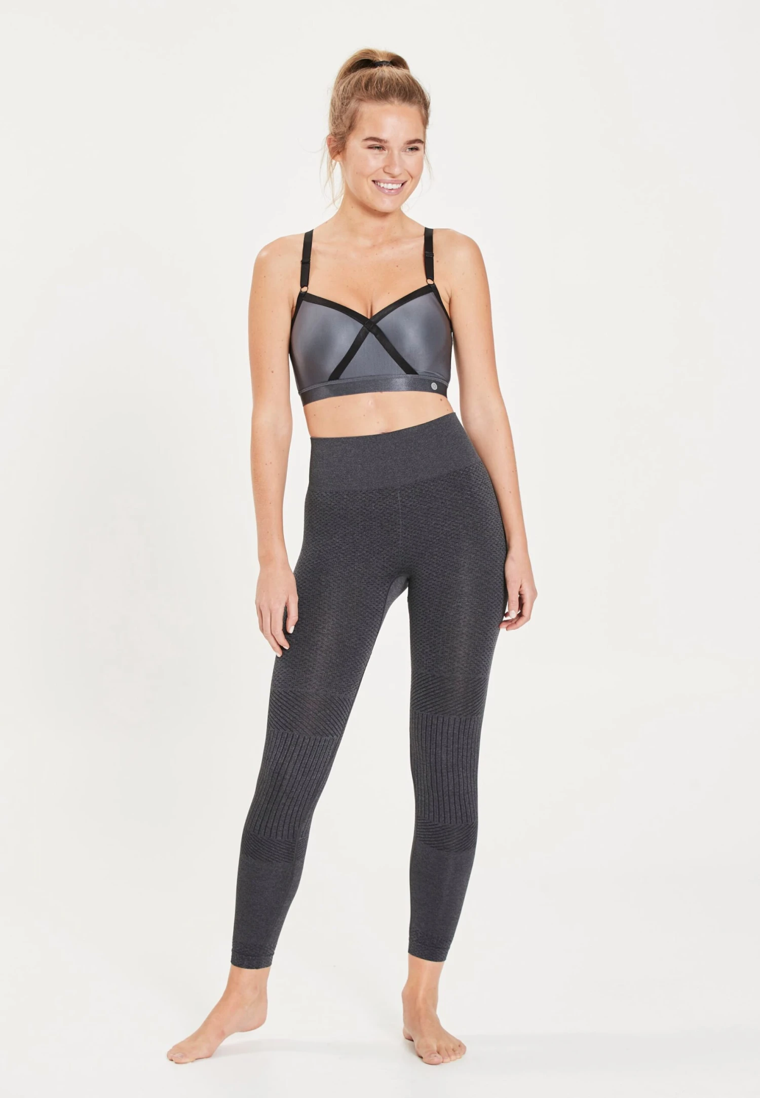 ATHLECIA High Support Bustier Sport Bh Peony Dames Antraciet / Donkergrijs 5 ATHLECIA High Support Bustier Sport Bh Peony Dames Antraciet / Donkergrijs - Afbeelding 3