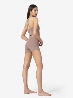 4F Sporttops Sporttop Dames Lichtbruin -Sportieve Outfit Winkel d95be88eab263f2b65277326d086892d