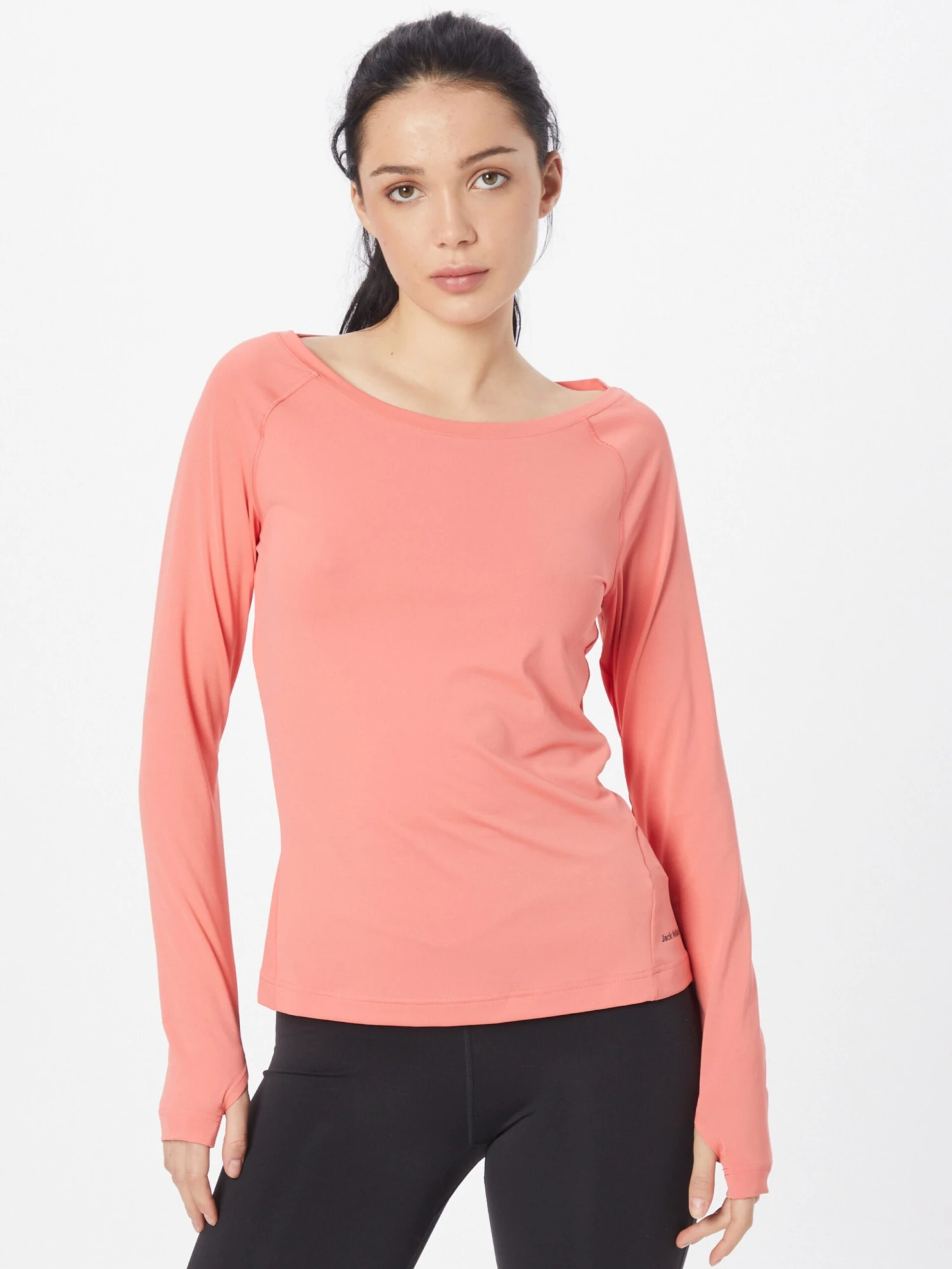Jack Wolfskin Longsleeves Functioneel Shirt TASMAN Dames Koraal 4 Jack Wolfskin Longsleeves Functioneel Shirt TASMAN Dames Koraal - Afbeelding 2