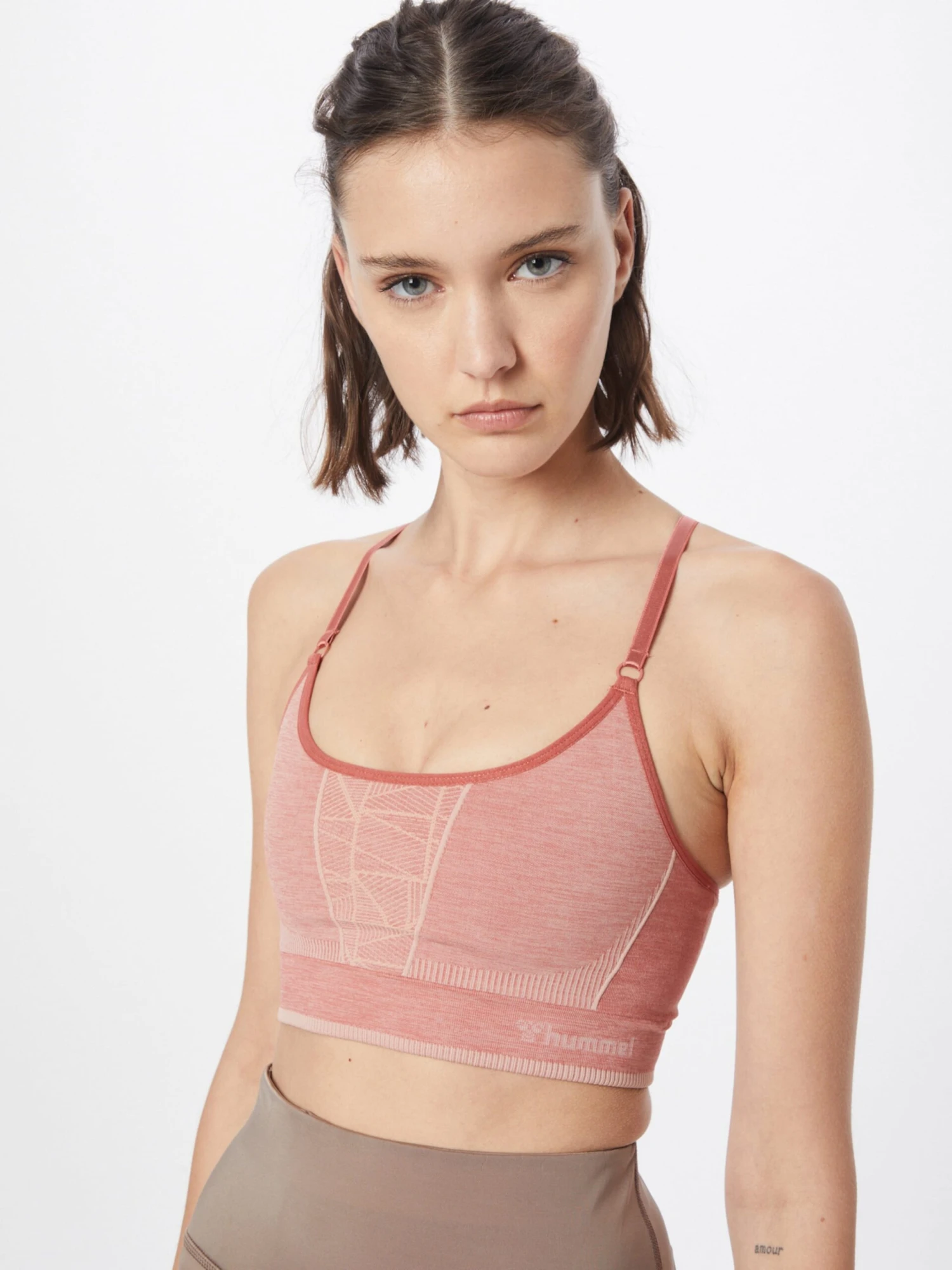 Hummel Low Support Bustier Sport Bh Dames Rosa 4 Hummel Low Support Bustier Sport Bh Dames Rosa - Afbeelding 2
