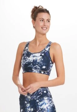 Endurance Medium Support Bustier Sport Bh Summer Dames Blauw -Sportieve Outfit Winkel e63aa470b2b2d5aace7bdaa8cba8d943