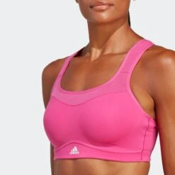 Adidas Sportswear High Support Bustier Sport Bh Alpha Dames Fuchsia -Sportieve Outfit Winkel e7039af370464a930776abf96024a69c