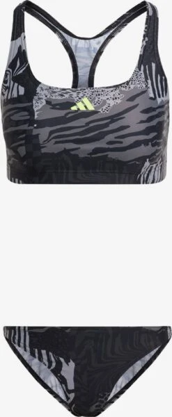 ADIDAS PERFORMANCE Badpakken Sportbadpak Dames Grijs / Lichtgrijs