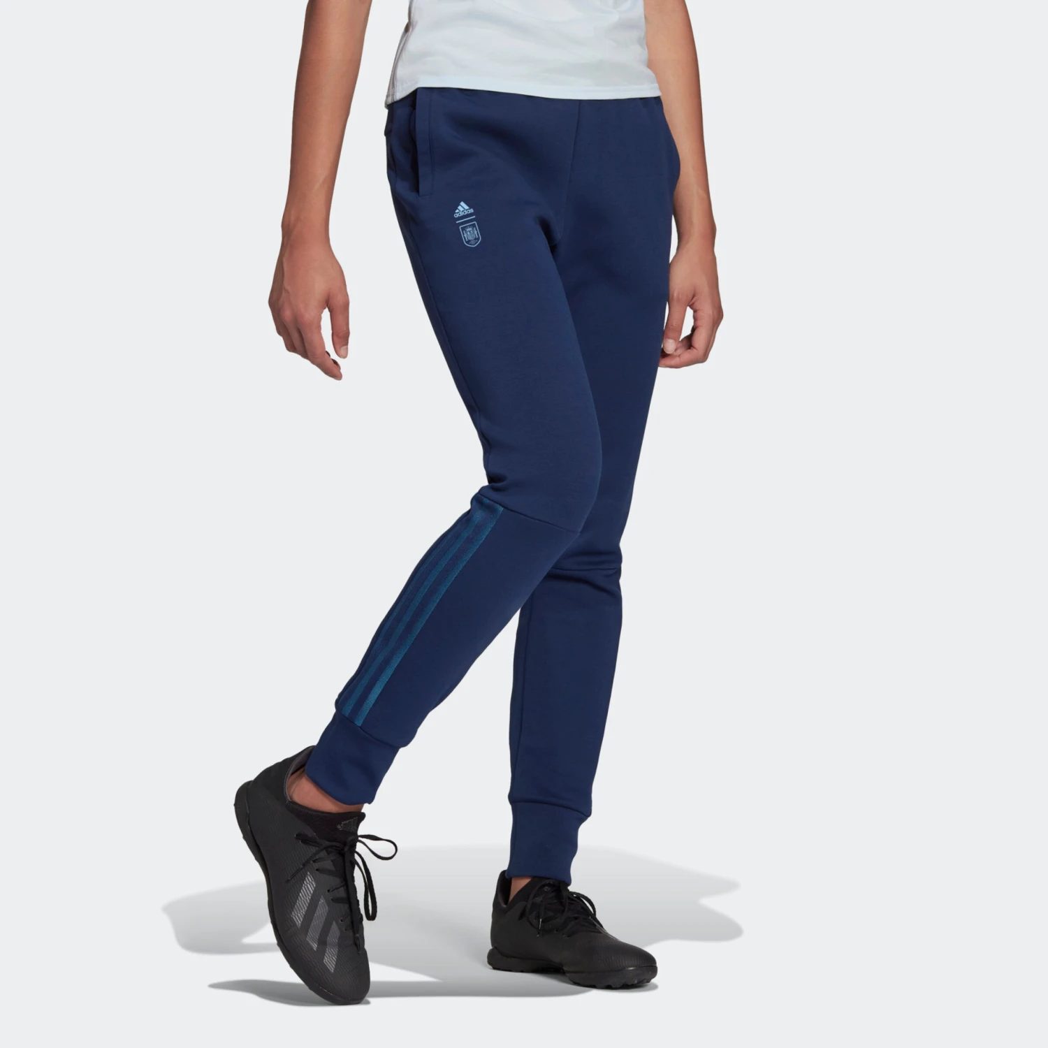 Adidas Sportswear Trainingsbroeken Tapered Sportbroek Dames Navy 4 Adidas Sportswear Trainingsbroeken Tapered Sportbroek Dames Navy - Afbeelding 2